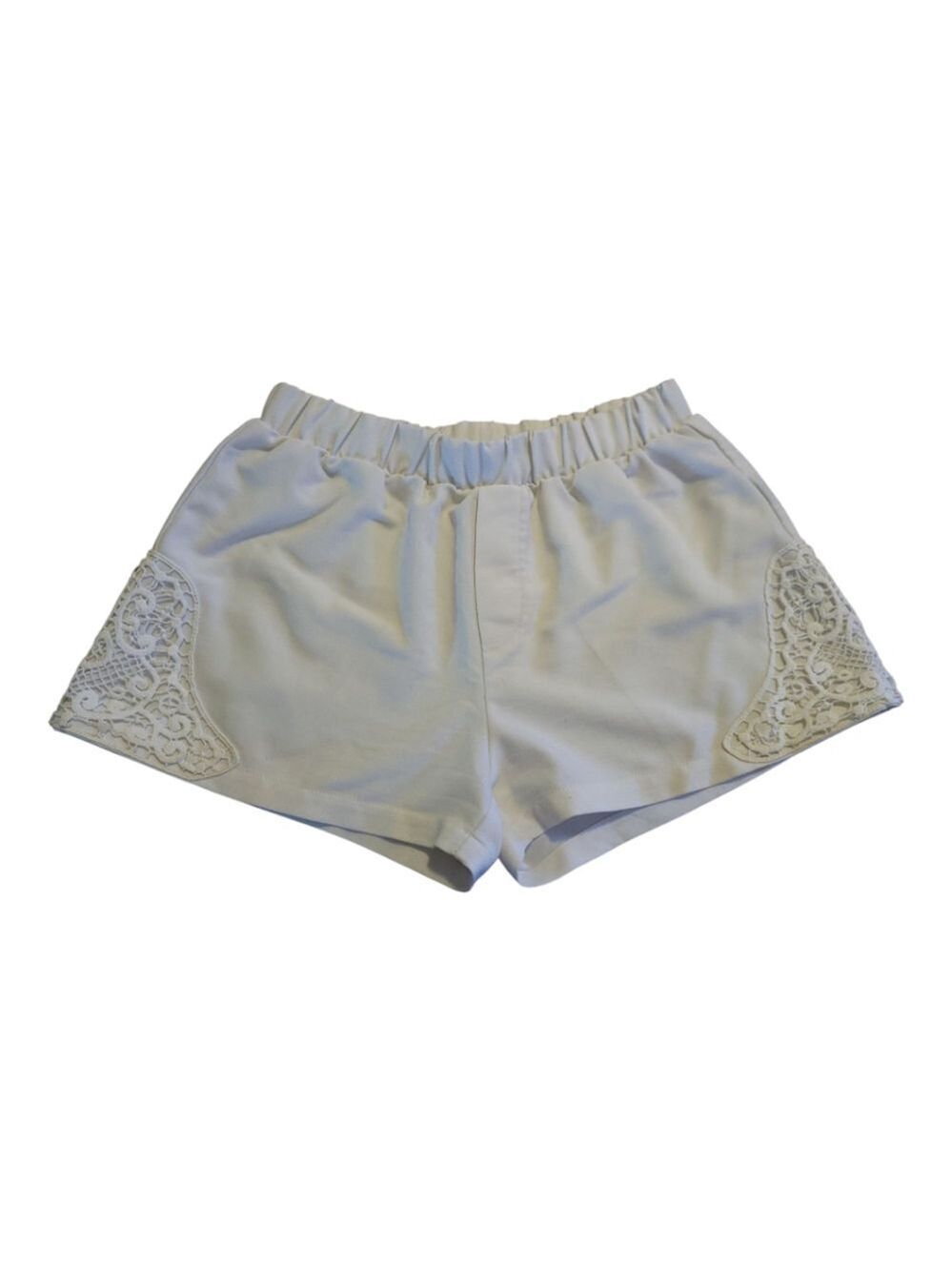 Women's Mine Shorts Size M White Lace Detail